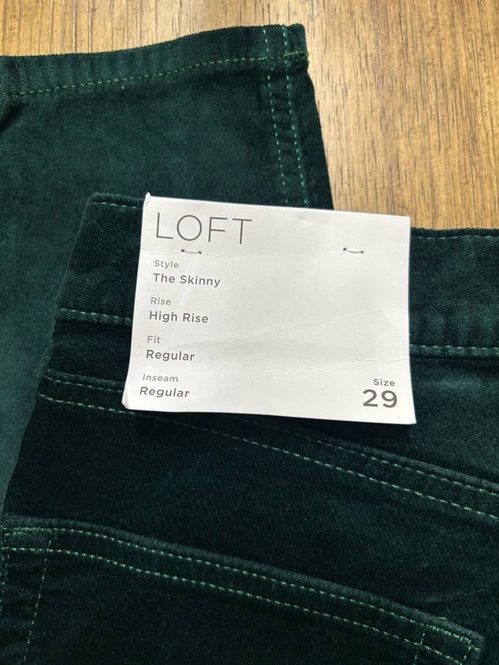 NEW LOFT Women’s Emerald Corduroy Pants size 29/8 NWT - Picture 4 of 4